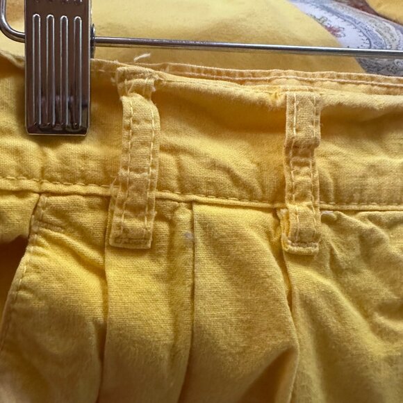 Vintage 80s Benetton Trousers Italy 40 US 4 Fits 0 Baggies Pants Yellow Pleated - Picture 7 of 11